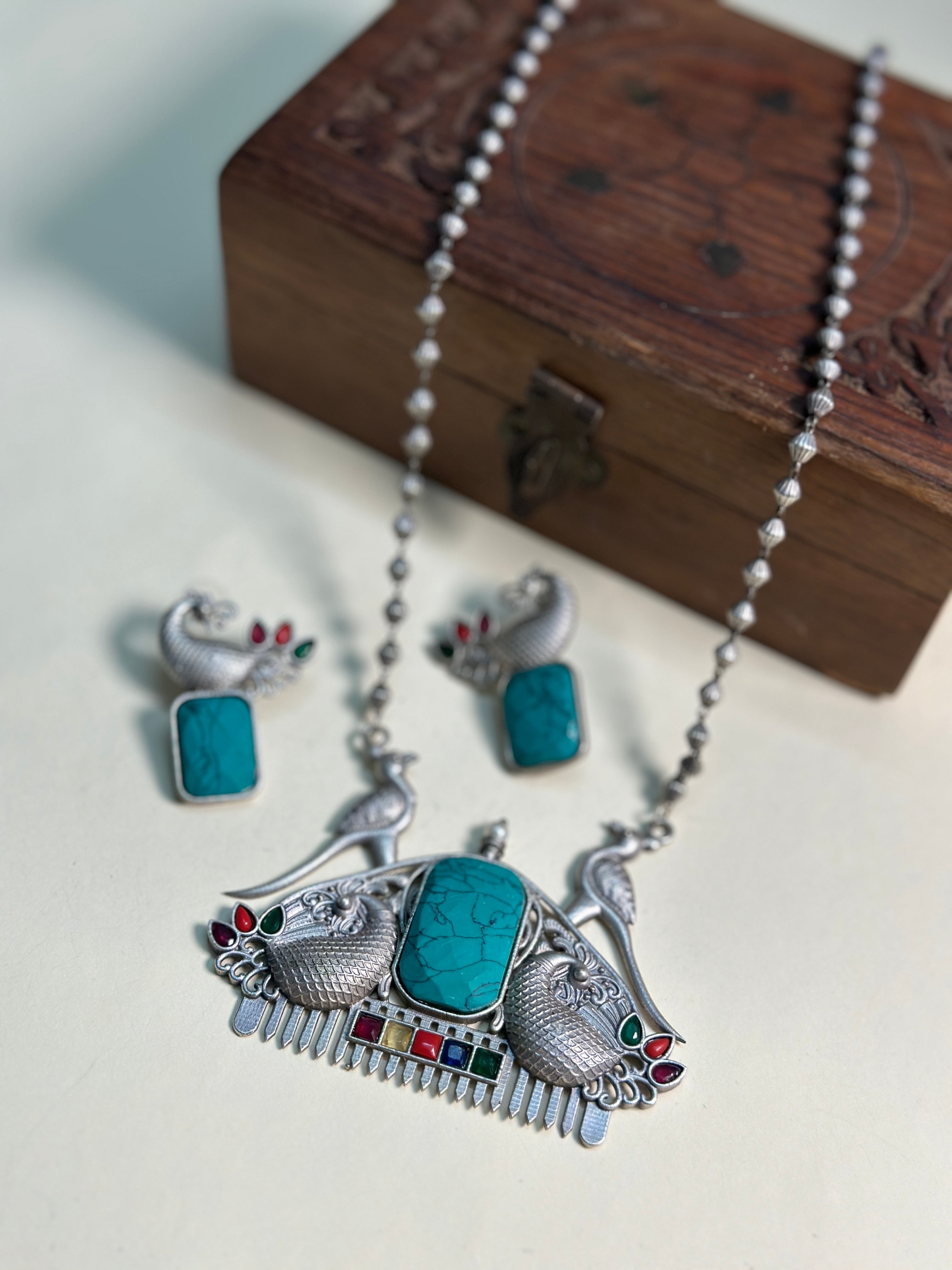 Twilight Peacock Majesty Necklace