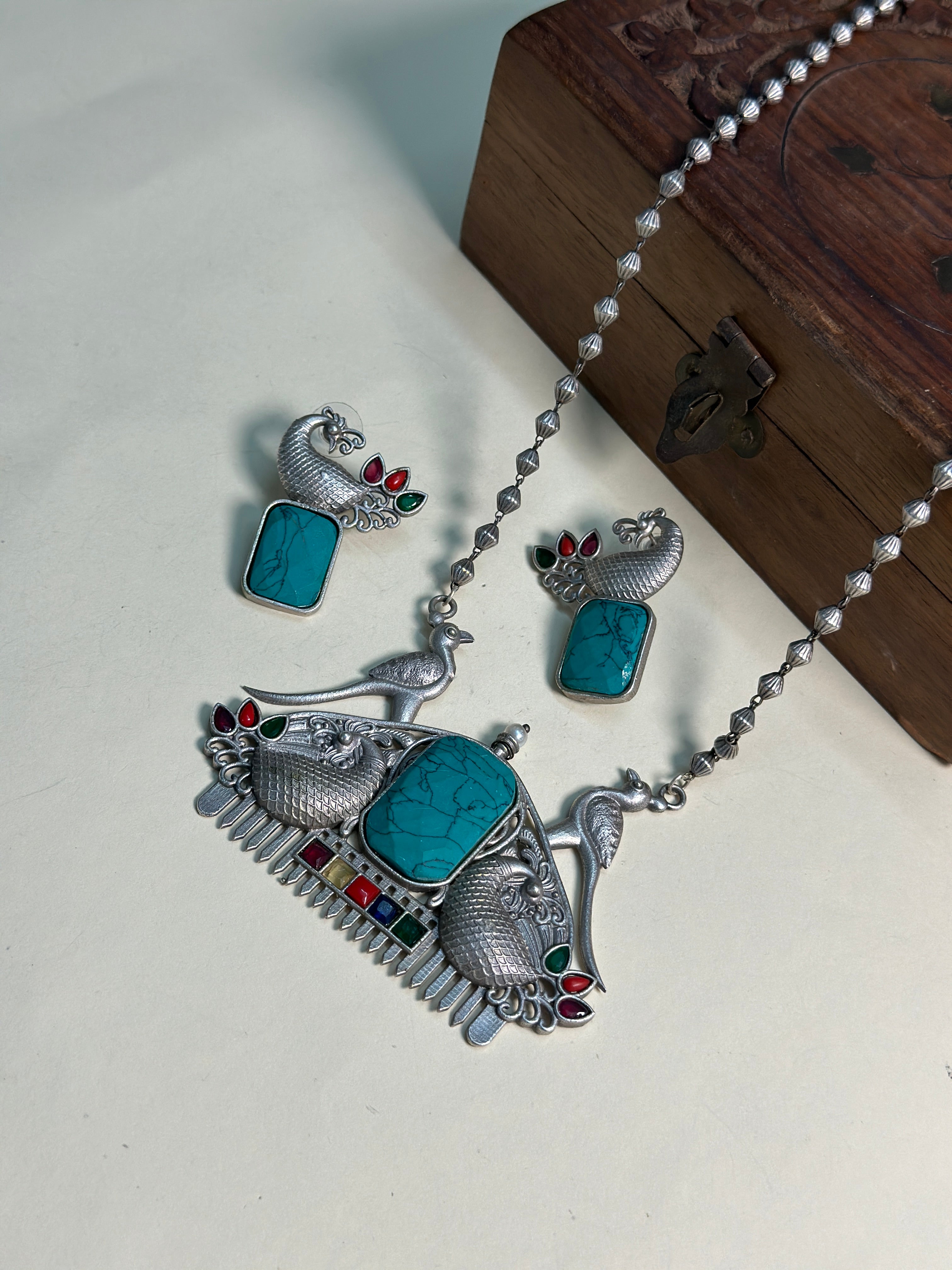 Twilight Peacock Majesty Necklace