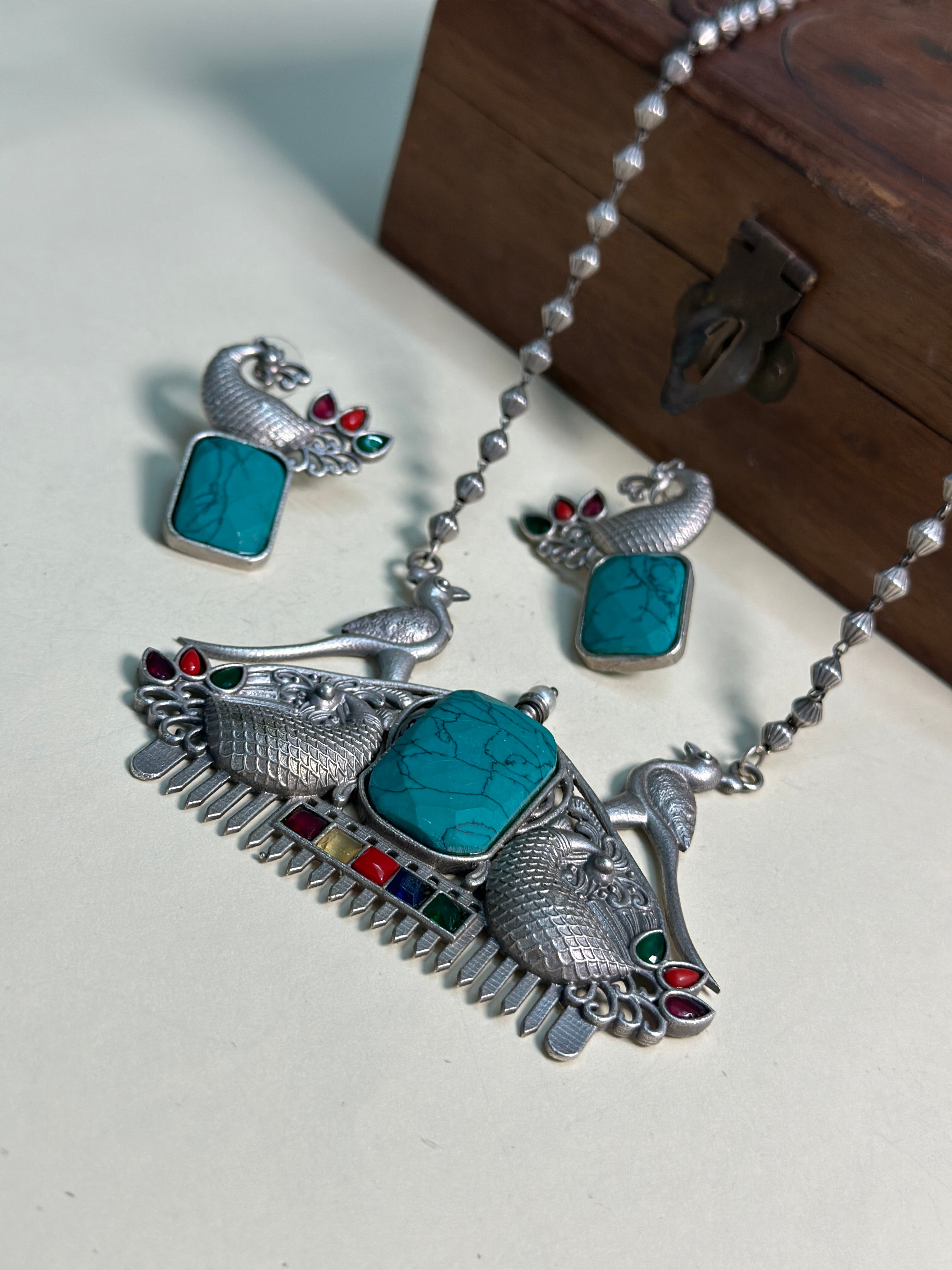 Twilight Peacock Majesty Necklace