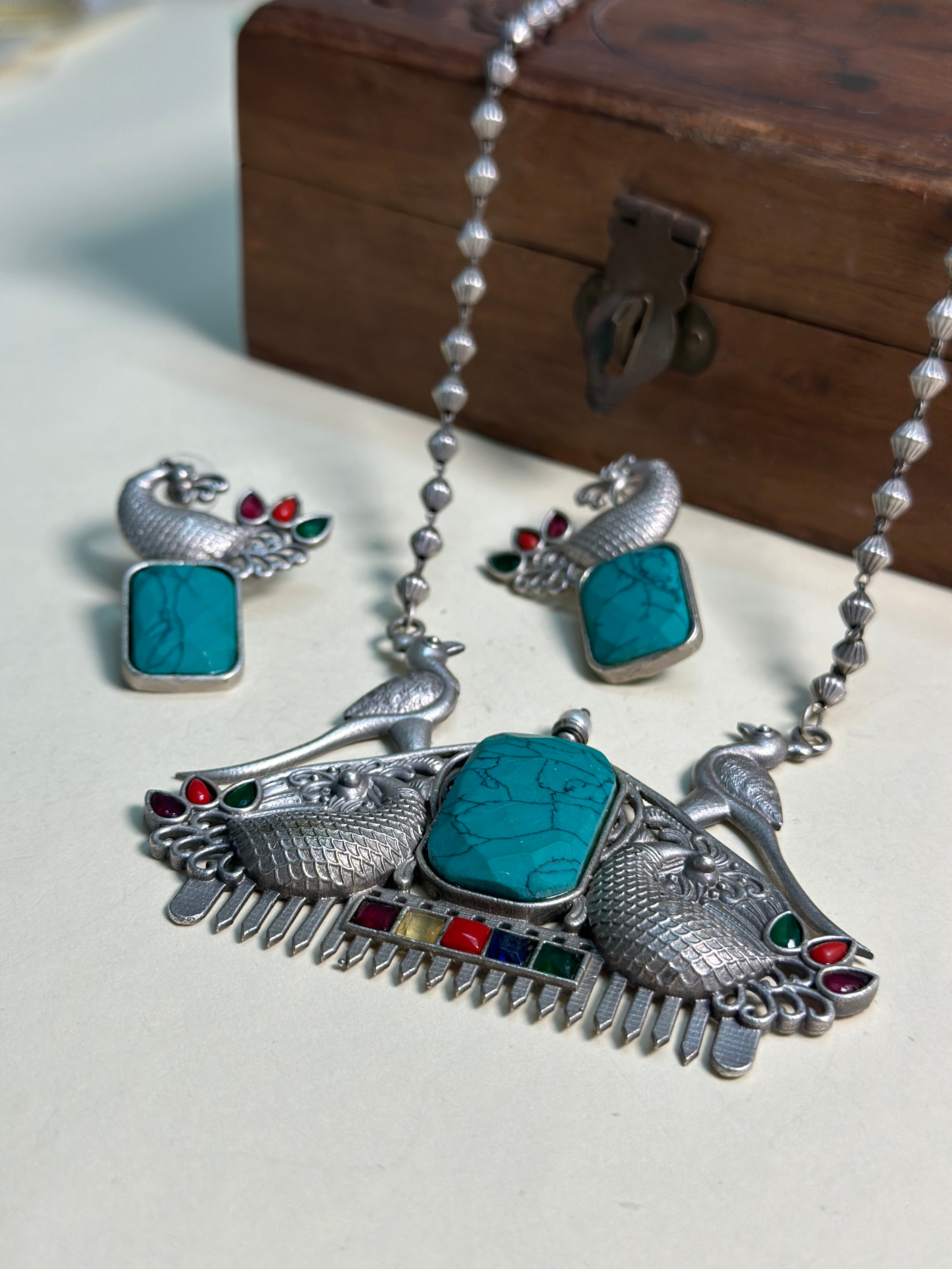 Twilight Peacock Majesty Necklace