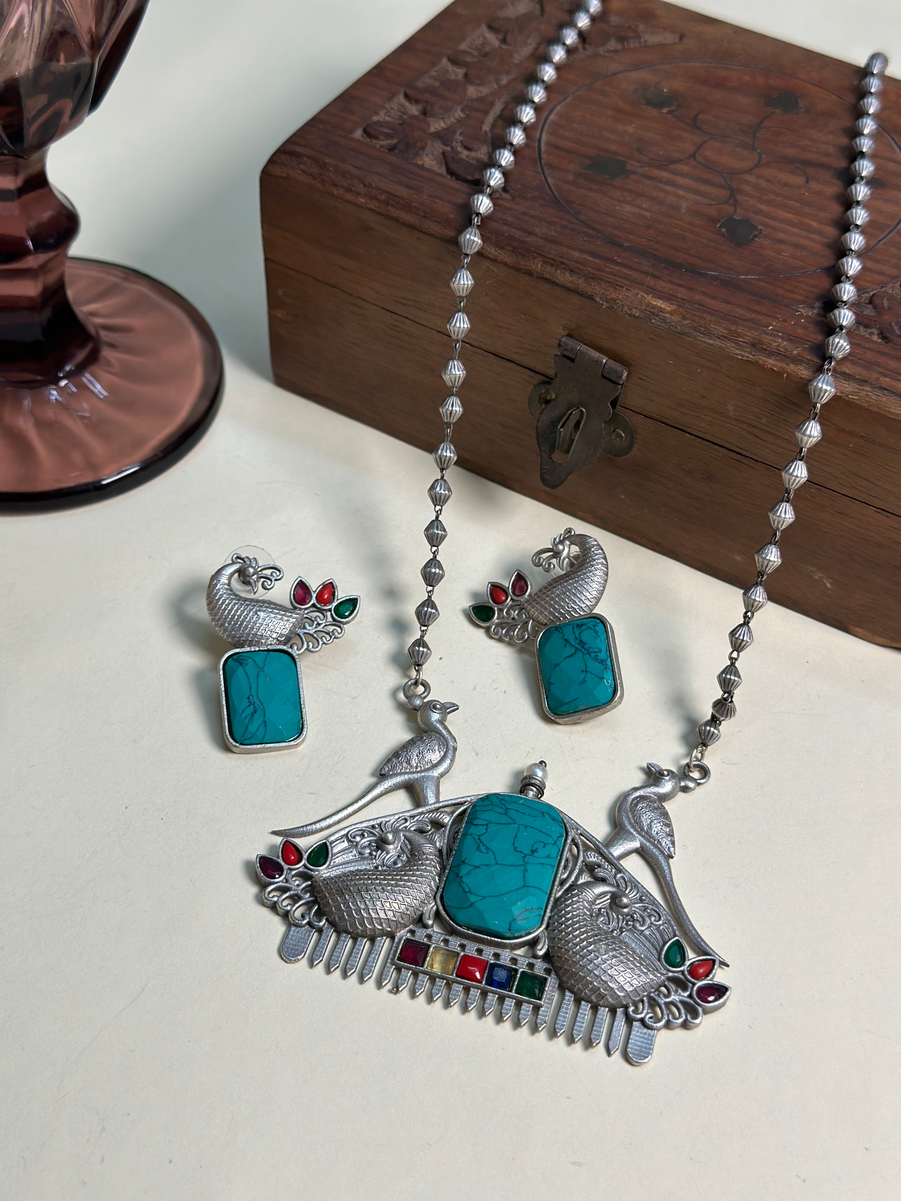 Twilight Peacock Majesty Necklace