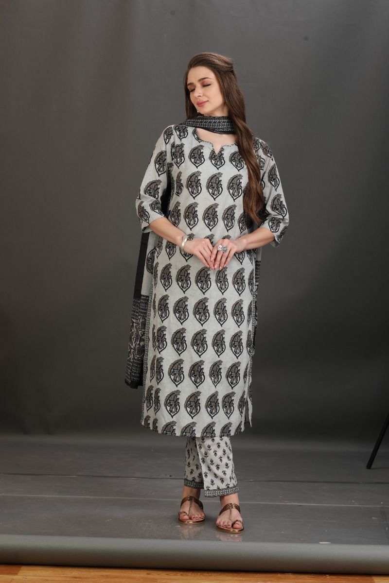 Hand Block Print Cotton Suit Set