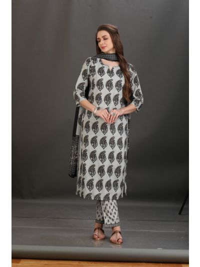 Hand Block Print Cotton Suit Set